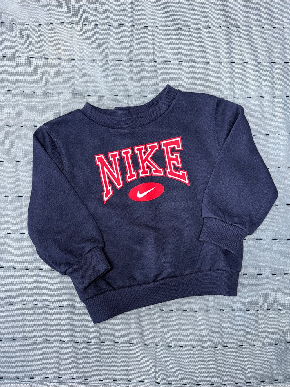 Nike Navy Blue Sweatshirt with Red Logo for Babies